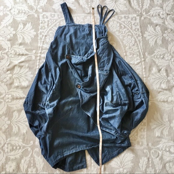 Artka asymmetric avant garde blue denim dress Med - Picture 3 of 16